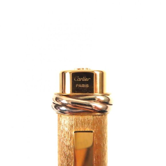 Cartier Vintage Trinity Ballpoint Pen With All Over Design Cap Style Gold main image 8